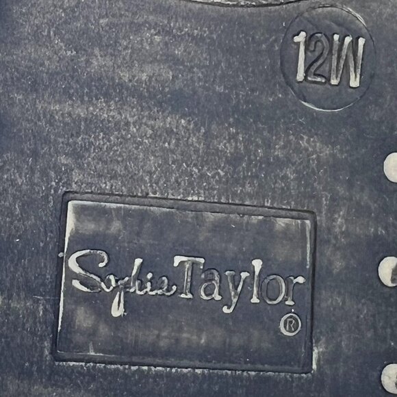 Sophia Taylor Womens Brown Suede Leather Almond Toe Ankle Size 12W Bootie - Picture 9 of 9